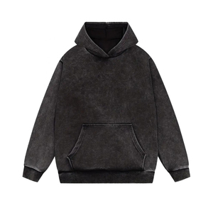 Sudadera con capucha de moda de invierno con lavado ácido para hombre de alta calidad, sudadera de algodón 100% hecha a medida, Top de nuevo estilo a la moda - Product Image 1