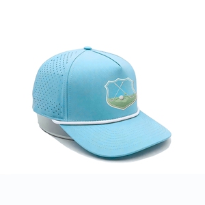 Gorra de Golf Personalizada de Marca Privada, 5 Paneles, Orificios Cortados con Láser, Cierre a Presión, Logotipo Bordado Personalizado con Cuerda, Fabricación en Vietnam OEM - Product Image 2