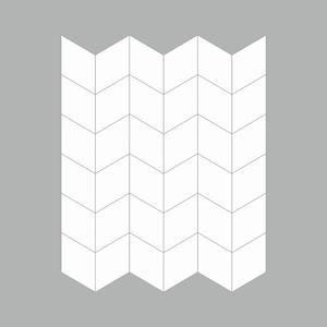 ShapesOfElegance 48mm Diamond Leaf Porcelain MosaicTiles Premium Quality Indoor Outdoor Wall and Floor Dalle pour les projets de luxe - Product Image 1