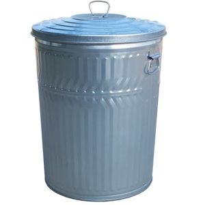 Cubos de basura de Metal de hierro de alta calidad, cubo de basura decorativo hecho a mano con acabado brillante, contenedores de basura para almacenamiento de basura - Product Image 6
