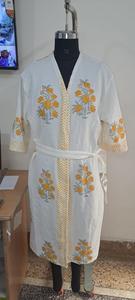 Collection de kimono imprimé bloc de main fantaisie filles portent des chiffons sur la bonne année articles faits à la main pour les femmes - Product Image 4