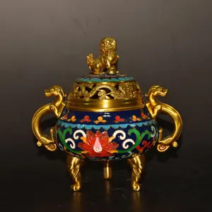 Brûleur d'encens Bakhoor en laiton artistique pour la décoration religieuse de la maison, durable, résistant à la chaleur, 100% naturel et au design élégant - Product Image 2