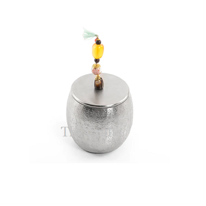 Aluminium Gold Color Dessert Dry Fruits Serving <b>Jar</b> Customized Size And Shape <b>Sweets</b> Container At Best Price - Product Image 3