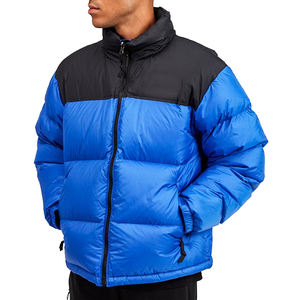 Custom Printed Outdoor Men Winter <b>Warm</b> Stand Collar Front Logo <b>Waterproof</b> Windproof Puffer Jacket OEM ODM Service Latest Design - Product Image 4