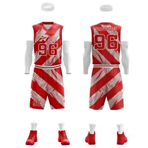 Uniforme de basket-ball en plein air respirant à séchage rapide vêtements de sport ensemble d'uniformes de basket-ball à sublimation de meilleure qualité - Product Image 3