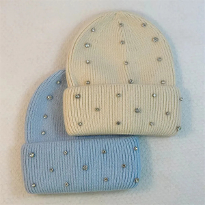 Gorro de Punto con Pedrería de Primera Calidad para Hombre, Servicio OEM, Cómodo, Transpirable y Ajustable, Gorros de Venta Caliente - Product Image 1