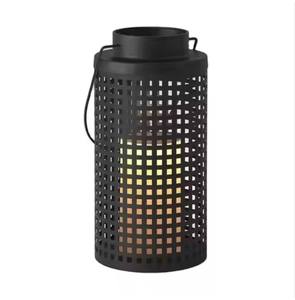 Matte <b>Black</b> Metal Decorative Candle <b>Lantern</b> for Festive Decors inside Golden for Christmas Easter and Valentine's Day - Product Image 2