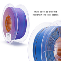 ZIRO Matte Tri-couleurs Co-extrusion 3d Imprimante Filament 1kg 1.75mm Flexible Pla 3d Impression Tiges En Plastique