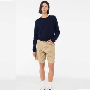 Sudadera con capucha recortada para mujer, sudaderas informales con cordón de manga larga de Color sólido, Tops cortos - Product Image 4