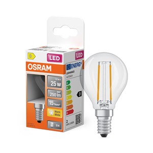 สำหรับหลอดไฟ LED OSRAM P25 1.8W คลาส E14 แพ็ค 6 ชิ้น - Product Image 1