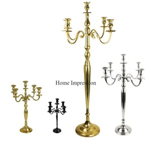 Candélabre en métal robuste de concepteur moderne à 5 bras couleur et taille personnalisées fournisseur indien en aluminium au prix de gros - Product Image 1