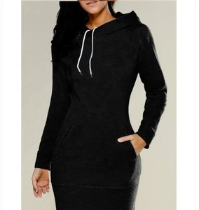 Sweat-shirts à capuche pour femmes, nouvelle collection automne, style streetwear, pull en molleton oversize, couleur unie, sweat-shirt à capuche extra long - Product Image 3