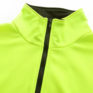 Veste polaire haute visibilité à manches longues unisexe avec fermeture éclair tenue toute la journée pour la construction hivernale et les travaux extérieurs - Product Image 3