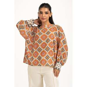 Chemisier Bohème pour Femme WM-BLS-SS25-201 Coupe Classique en Chiffon de Soie Ample Taille XL pour le Bureau – Hauts Printemps/Été/Automne - Product Image 2