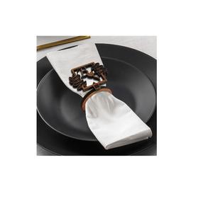 Elegant vintage <b>wooden</b> <b>napkin</b> <b>ring</b> for rustic holiday parties wedding dining farmhouse style table decor - Product Image 1