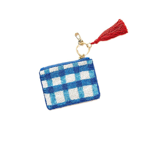 Perles de rocaille indiennes traditionnelles travail porte-monnaie Design ethnique gros porte-monnaie perlé avec complexe par la mode glowin - Product Image 3