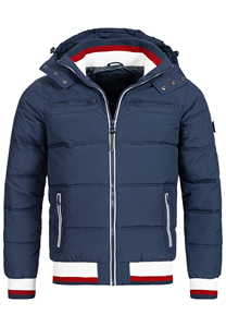 Winter Unisex Canvas Puffer <b>Jacket</b> with Custom Printed Logo Customizable Colors & Front Design <b>Hooded</b> Cotton Lined - Product Image 4