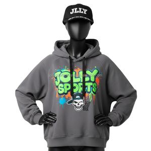 เสื้อมีฮู้ดผ้าฟลีซสำหรับผู้หญิง300สูงมีฮู้ดผ้าฟลีซสัมผัสนุ่มด้วยระบบ GSM มีโลโก้ตามสั่งพิมพ์ลายกราฟิกนีออนเสื้อมีฮู้ดแฟชั่นสไตล์สตรีทแบบเรียบง่าย - Product Image 1