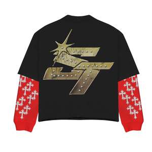 T-shirt oversize populaire pour homme, vêtement décontracté personnalisé, uni, graphique, lourd, vintage, délavé à l'acide, grande taille, 100% coton, en stock - Product Image 3