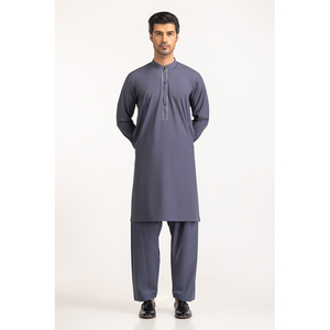 Hecho en fábrica 2025 Último diseño Ropa de verano Hombres Shalwar Kameez Traje Casual Algodón Precio barato - Product Image 1