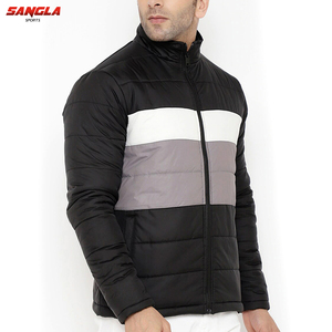 Veste matelassée d'hiver de style High Street pour hommes veste en duvet chaude de haute qualité avec col montant et tissu en toile vente en gros - Product Image 3