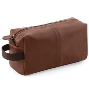 Toiletry Leather Zipper Dopp Kit for <b>Men</b> Cosmetic <b>Bag</b> Grooming Unisex Toiletry Anniversary Gift for Him <b>Wash</b> TYG-0032 - Product Image 2