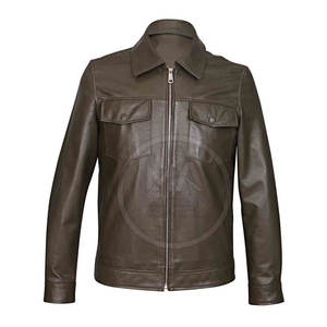 Chaquetas de cuero de la mejor calidad para hombre, chaqueta con cremallera, cuello levantado en todos los colores, tallas, chaquetas de cuero para hombre - Product Image 6