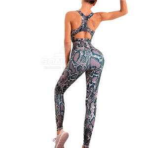 Ensemble d'entraînement pour femmes de haute qualité soutien-gorge de sport respirant Legging taille haute ensembles de Yoga confortables avec motif solide prix bas - Product Image 2
