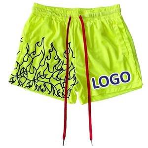 Pantalones cortos de malla con logotipo personalizado de alta calidad para hombre, ropa informal nueva llegada al por mayor personalizada - Product Image 4