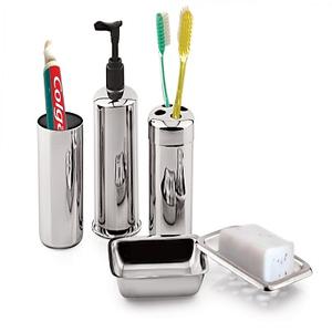 Stainless Steel Mirror <b>Polish</b> <b>Chrome</b> Finish Eco-Friendly Classic Style Bathroom Accessory Set Soap Bath Toilet Supplies - Product Image 1