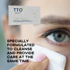 Toallitas suaves para párpados TTO, 12 Uds., toallitas desmaquillantes para ojos con Pantenol de aceite de árbol de té y ácido hialurónico para una limpieza suave - Product Image 4