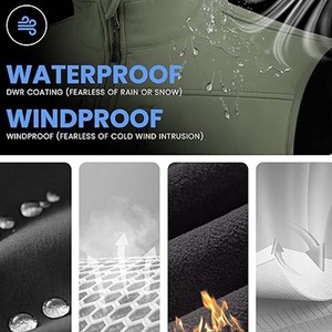 Service OEM Personnalisé – Gilet d'extérieur sans manches pour homme, léger, respirant, en toile écologique, doublé polaire, imperméable à l'avant - Product Image 5