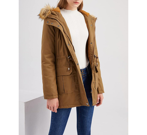 Outdoor Big Sheep Fur Collar Knitted Embroidery Puffer Thick Warm Comfy Coat Winter Women Parka Lightweight Duck Jacket - Product Image 3