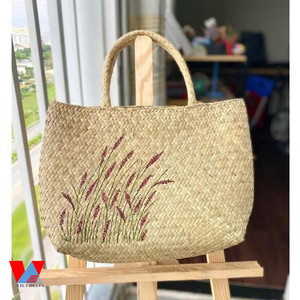 Bolsos hechos a mano con hierba marina, accesorios de moda, estilo vintage, personalizados a sus necesidades, OEM/ Sra. Lima - Product Image 3