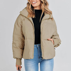 Doudoune à manches longues pour femmes manteau d'hiver léger et respirant Veste polaire à capuche imperméable et résistante au vent pour femmes à la mode - Product Image 6