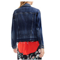 Chaqueta vaquera gótica de mujer, colorida, lavada, con botones, solapa, mangas largas, borlas, diseño de botonadura sencilla, corte holgado, prenda exterior de moda
