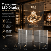 Écran LED transparent facile à installer, conception à verrouillage rapide dissimulé, TOPvision modulaire pour stand d'exposition et magasin de marque