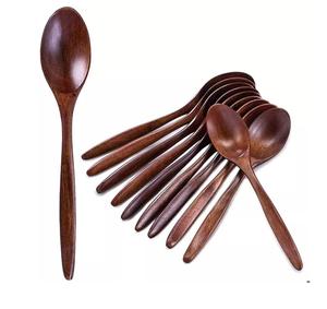 Servidores de ensalada de madera Cuchara Tenedor Cuchillo Cena Juego de cubiertos Cubiertos Premium Al por mayor en madera de Acasia Último producto de alta calidad - Product Image 3