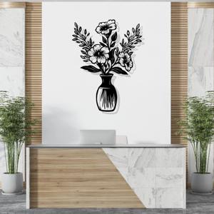 Décoration murale contemporaine en métal Sculpture en fer faite à la main élégante Accent unique pour la maison pour le salon, la chambre à coucher et le bureau - Product Image 2