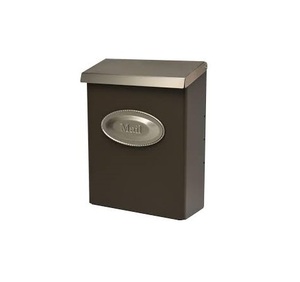 Buzón de metal galvanizado de primera calidad con acentos antiguos y rendimiento duradero al aire libre para la recolección diaria de correo - Product Image 1