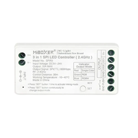 Contrôleur de pixels LED SPI MiBoxer SPIR3 – 3-en-1 pour bandes LED monochromes, RGB et RGBW, sans fil 2.4 GHz, 5–24V DC, 10A