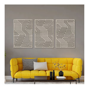 แผงไม้ MDF ทรงสี่เหลี่ยมผืนผ้าตัดด้วยเลเซอร์ศิลปะตกแต่งผนังด้านหลังของบ้านตกแต่งงานแต่งงานมี3รูปแบบ - Product Image 1