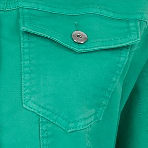 Latest New Arrival 2025 Women's 100% Cotton green <b>Denim</b> Jacket with Vintage Style Women's <b>Denim</b> Jackets & <b>Coat</b> - Product Image 4