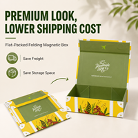 Caja Magnética Plegable con Logotipo Personalizado, Caja de Regalo Rígida Verde de Lujo, Caja de Embalaje de Cartón con Cinta, Caja de Papel Plegable al por Mayor