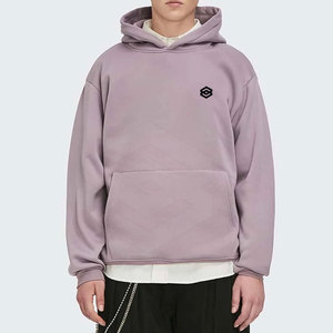 Sudadera con capucha de gran tamaño para hombre de algodón de alta calidad OEM con logotipo cuello con capucha patrón sólido para el suministro de ODM de invierno - Product Image 3