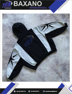 Sudadera con capucha unisex extragrande con cremallera y estampado gráfico, estilo urbano de invierno, con estampado de estrellas Y2K y diseño personalizado - Product Image 5