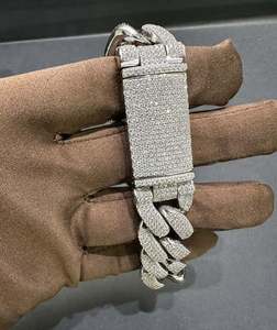 VVS Moissanite 925 Pulsera de plata esterlina 22MM 8 pulgadas - Product Image 1