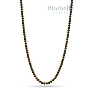 Cadena de Tenis de Plata de Ley 925 Chapada en Oro de 14K con Moissanita de 5mm, Estilo Hip Hop, Joyería Fina para Hombre - Product Image 2