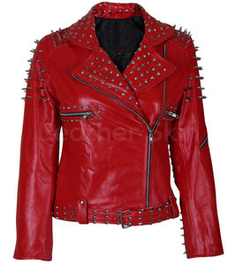 Custom Style <b>Jackets</b> Fashioned Spike Stud Motorbike Rock Punk Spike Studded Motorcycle <b>Biker</b> Genuine Leather <b>Jackets</b> - Product Image 5