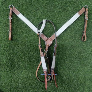 Western Bridele Western Horse Collar de pecho Logotipo personalizado Cómodo Cuero Headstall Collar de pecho Latón-SS Ajuste Mejor precio - Product Image 1